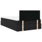 Preview: Ottoman-Bett mit Matratze & LEDs Schwarz 120x200 cm Samt