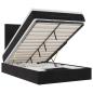 Preview: Ottoman-Bett mit Matratzen & LEDs Schwarz 120x200 cm Samt