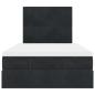 Preview: Ottoman-Bett mit Matratzen & LEDs Schwarz 120x200 cm Samt
