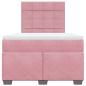 Preview: Boxspringbett mit Matratze Rosa 120x200 cm Samt