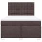 Preview: Boxspringbett mit Matratze Dunkelbraun 160x200 cm Stoff