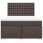 Preview: Boxspringbett mit Matratze Dunkelbraun 160x200 cm Stoff