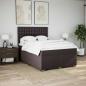 Preview: Boxspringbett mit Matratze Dunkelbraun 160x200 cm Stoff