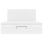 Preview: Ottoman-Bett mit Matratze Weiß 160x200 cm Kunstleder