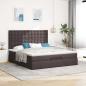 Preview: Ottoman-Bett mit Matratze Dunkelbraun 160x200 cm Stoff