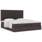 Preview: Ottoman-Bett mit Matratze Dunkelbraun 160x200 cm Stoff