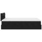 Preview: Ottoman-Bett mit Matratze & LEDs Schwarz 120x200 cm Samt