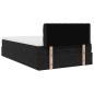 Preview: Ottoman-Bett mit Matratze & LEDs Schwarz 120x200 cm Samt