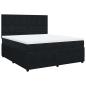 Preview: Boxspringbett mit Matratze Schwarz 180x200 cm Samt
