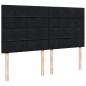 Preview: Boxspringbett mit Matratze Schwarz 180x200 cm Samt