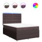 Preview: Boxspringbett mit Matratze Dunkelbraun 160x200 cm Stoff