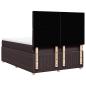Preview: Boxspringbett mit Matratze Dunkelbraun 160x200 cm Stoff