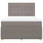 Preview: Boxspringbett mit Matratze Taupe 160x200 cm Stoff