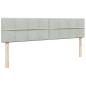 Preview: Ottoman-Bett mit Matratzen & LEDs Hellgrau 200x200 cm Samt