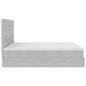 Preview: Ottoman-Bett mit Matratzen Hellgrau 200x200 cm Samt
