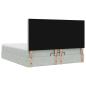 Preview: Ottoman-Bett mit Matratzen Hellgrau 200x200 cm Samt
