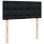 Preview: Ottoman-Bett mit Matratze & LEDs Schwarz 120x200 cm Samt