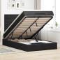 Preview: ARDEBO.de - Ottoman-Bett mit Matratzen & LEDs Schwarz 120x200 cm Samt