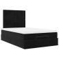 Preview: Ottoman-Bett mit Matratzen & LEDs Schwarz 120x200 cm Samt