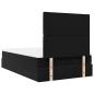 Preview: Ottoman-Bett mit Matratzen & LEDs Schwarz 120x200 cm Samt