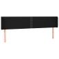 Preview: LED Kopfteil Schwarz 163x16x78/88 cm Stoff