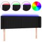 Preview: LED Kopfteil Schwarz 147x16x78/88 cm Stoff