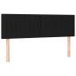 Preview: Boxspringbett mit Matratze Schwarz 140x200 cm Stoff