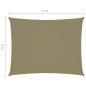 Preview: Sonnensegel Oxford-Gewebe Rechteckig 5x6 m Beige
