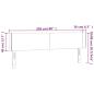 Preview: LED Kopfteil Schwarz 203x16x78/88 cm Stoff