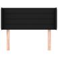 Preview: Kopfteil mit Ohren Schwarz 103x16x78/88 cm Stoff