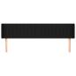 Preview: Kopfteil mit Ohren Schwarz 183x16x78/88 cm Stoff