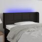 Preview: ARDEBO.de - LED Kopfteil Schwarz 103x16x78/88 cm Stoff