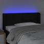 Preview: LED Kopfteil Schwarz 103x16x78/88 cm Stoff