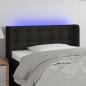 Preview: ARDEBO.de - LED Kopfteil Schwarz 93x16x78/88 cm Stoff