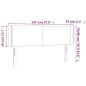 Preview: LED Kopfteil Schwarz 147x16x78/88 cm Stoff