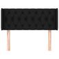 Preview: Kopfteil mit Ohren Schwarz 93x16x78/88 cm Stoff