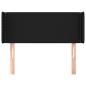 Preview: Kopfteil mit Ohren Schwarz 83x16x78/88 cm Stoff