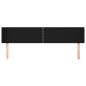 Preview: Kopfteil mit Ohren Schwarz 183x16x78/88 cm Stoff