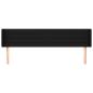 Preview: Kopfteil mit Ohren Schwarz 163x16x78/88 cm Stoff