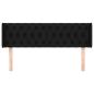 Preview: Kopfteil mit Ohren Schwarz 147x16x78/88 cm Stoff