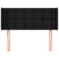 Preview: Kopfteil mit Ohren Schwarz 83x16x78/88 cm Stoff