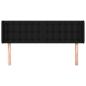 Preview: Kopfteil mit Ohren Schwarz 147x16x78/88 cm Stoff