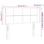Preview: LED Kopfteil Schwarz 83x16x78/88 cm Stoff