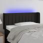 Preview: ARDEBO.de - LED Kopfteil Schwarz 93x16x78/88 cm Stoff