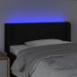 Preview: LED Kopfteil Schwarz 93x16x78/88 cm Stoff