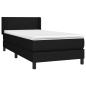 Preview: Boxspringbett mit Matratze Schwarz 100x200 cm Stoff