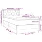 Preview: Boxspringbett mit Matratze Schwarz 80x200 cm Stoff