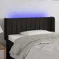Preview: ARDEBO.de - LED Kopfteil Schwarz 103x16x78/88 cm Stoff