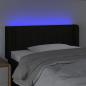 Preview: LED Kopfteil Schwarz 103x16x78/88 cm Stoff