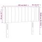 Preview: LED Kopfteil Schwarz 103x16x78/88 cm Stoff